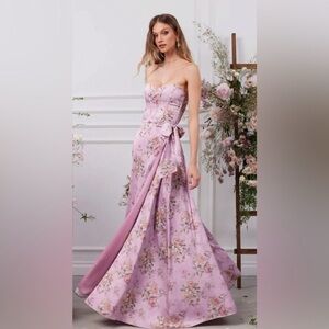 V. Chapman Cecilia Gown in Lilac Tapestry Rose/Size 2/XSMALL